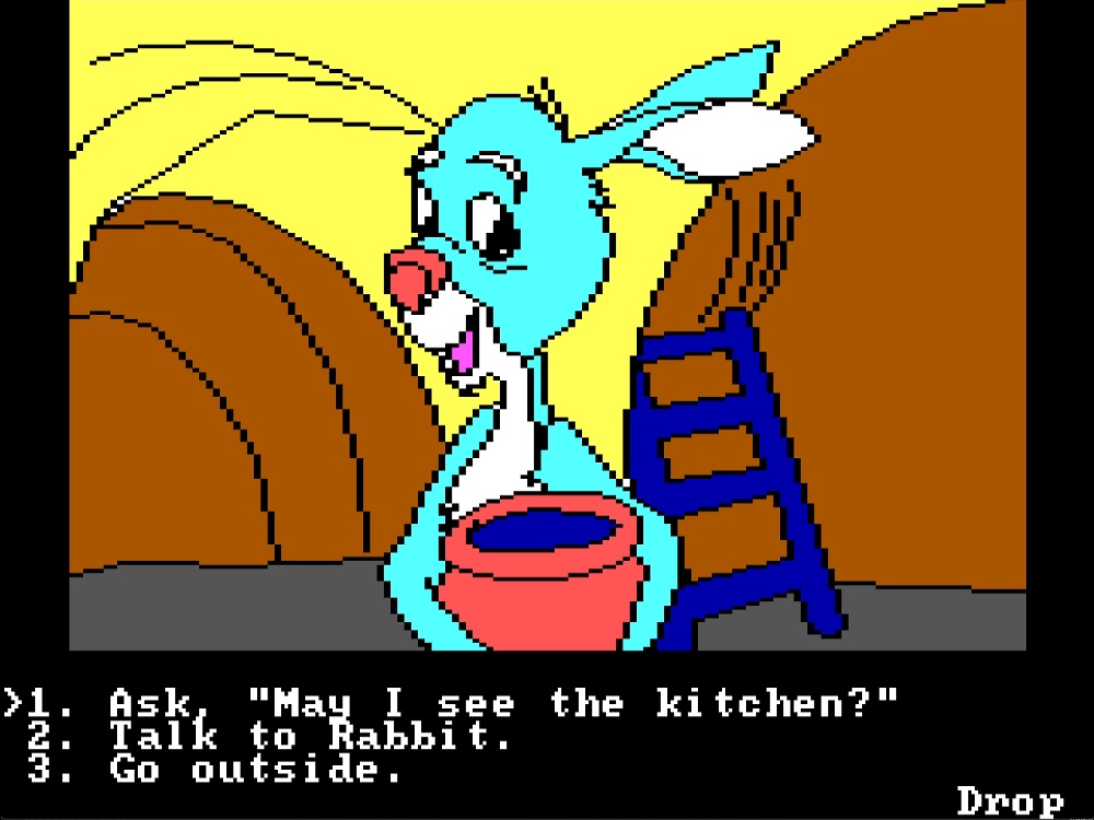 Gameplay of Winnie the Pooh in the Hundred Acre Wood for DOS